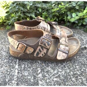 Papillio by Birkenstock Milano Sandals Women's US 8 EU 39 Brown Camo Adjustable